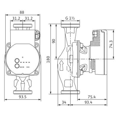 Насос Wilo VARIOS PICO-STG 25/1-7
