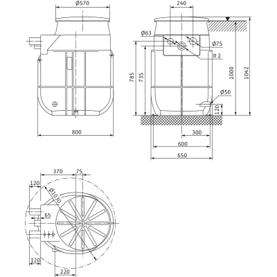 Пластикова ємність для стоків Wilo DrainLift WS 40D